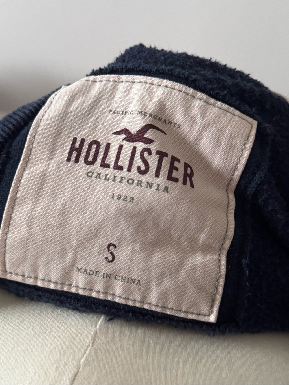 Hollister Dark Navy Crewneck Sweatshirt with Sleeve Embroidery - Picture 5 of 6
